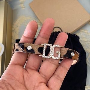 Dolce & Gabbana Camel Hair Rhinestone Bracelet